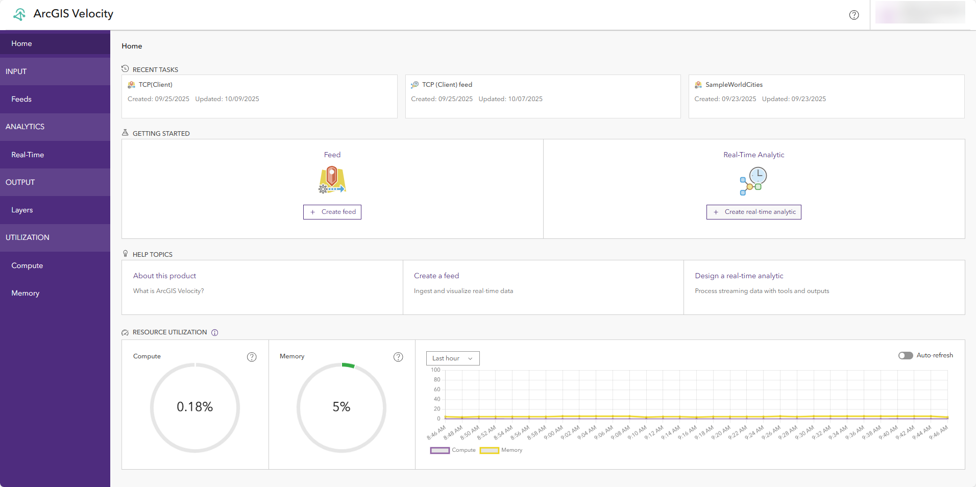Velocity home page